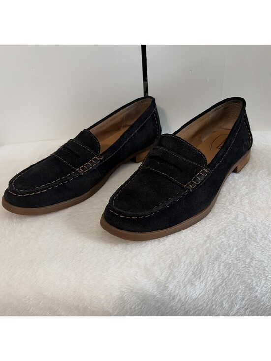 Born Shoes - NWOT Born BLY Penny Loafers Black Suede Loafer Size 8.5 BR0017800